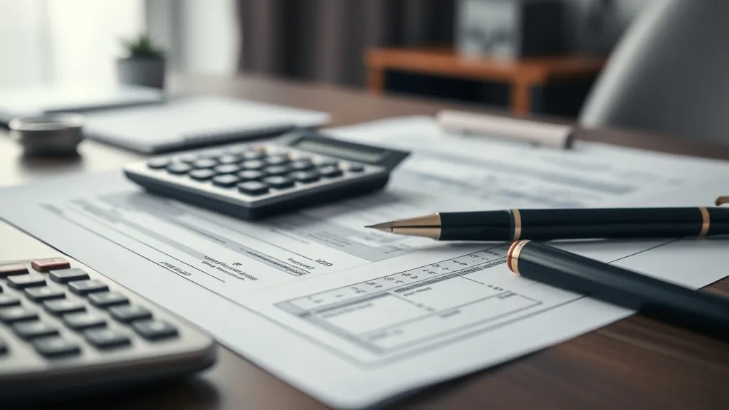 A close-up high-quality photo of professional tax documents,